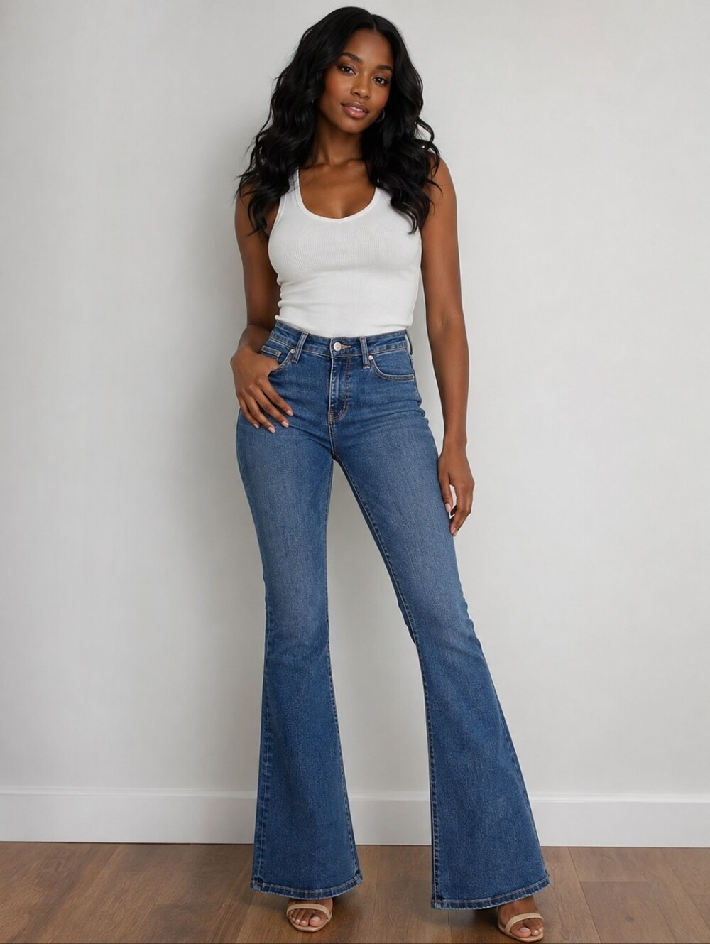 ❤️ ON 34TH HIGH RISE FLARE JEANS, 6 (28)
